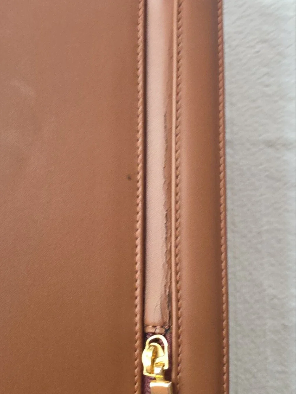 Men's Brown Faux Leather Travel Bag